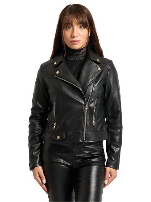 GAUDÌ JEANS Faux Leather Biker Jacket GAUDI JEANS | 521BD380022001